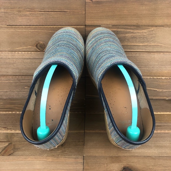 Dansko Clogs Textured Multicolor Canvas 9 - Picture 5 of 7